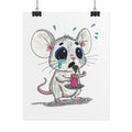 Sad Mouse Lost His Candle Art Print | Lost & Found Critter Wall Decor