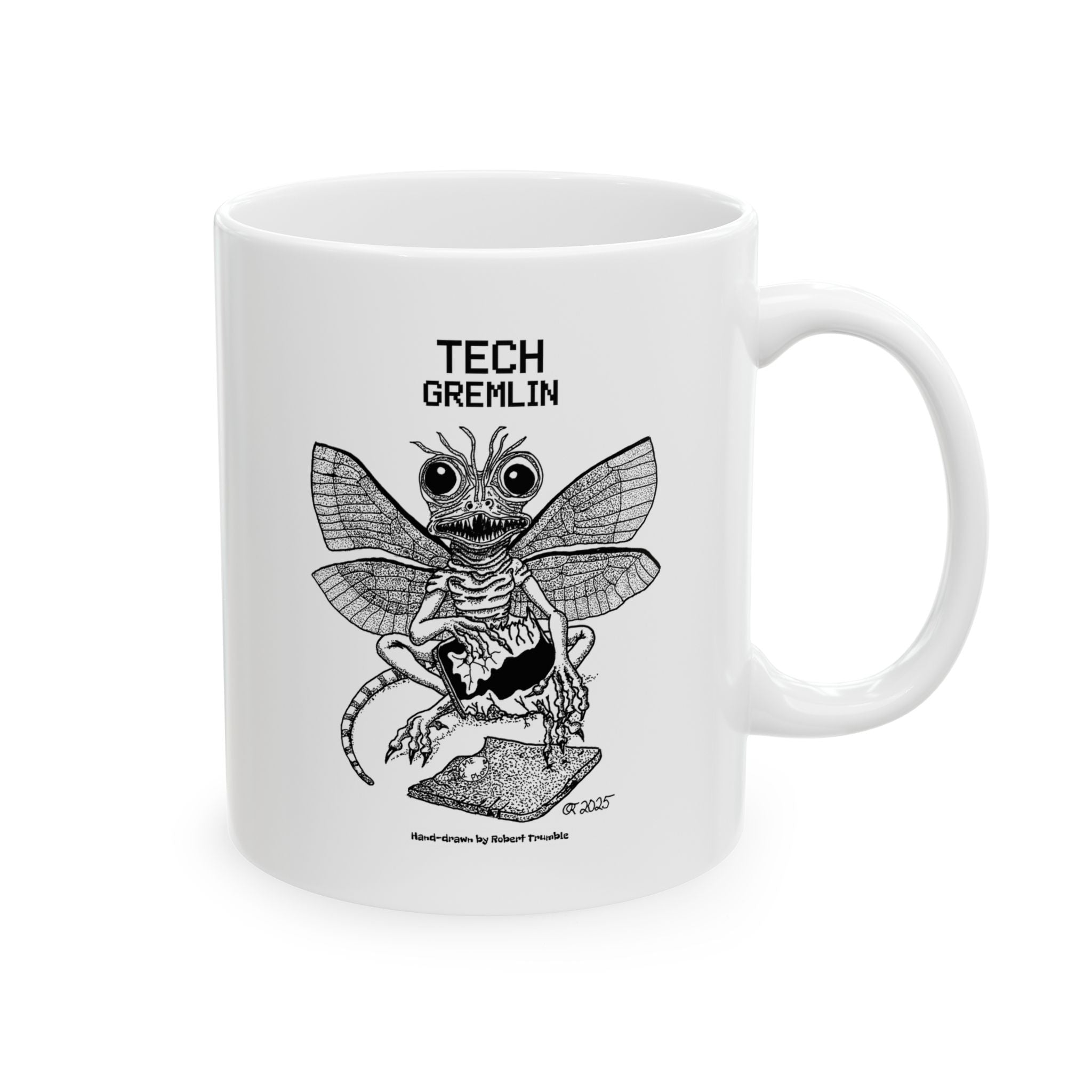 Tech Gremlin Mug – Digital Mischief by Robert Trumble