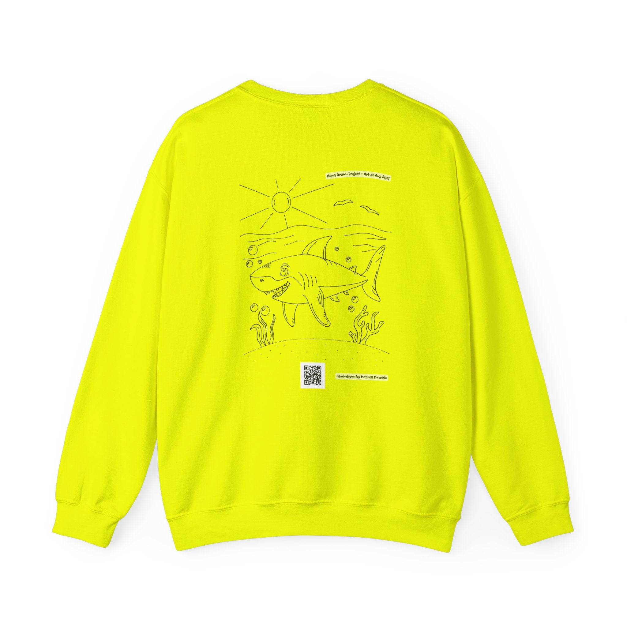 Great White Shark – Hand-Drawn Ocean Critter Sweatshirt