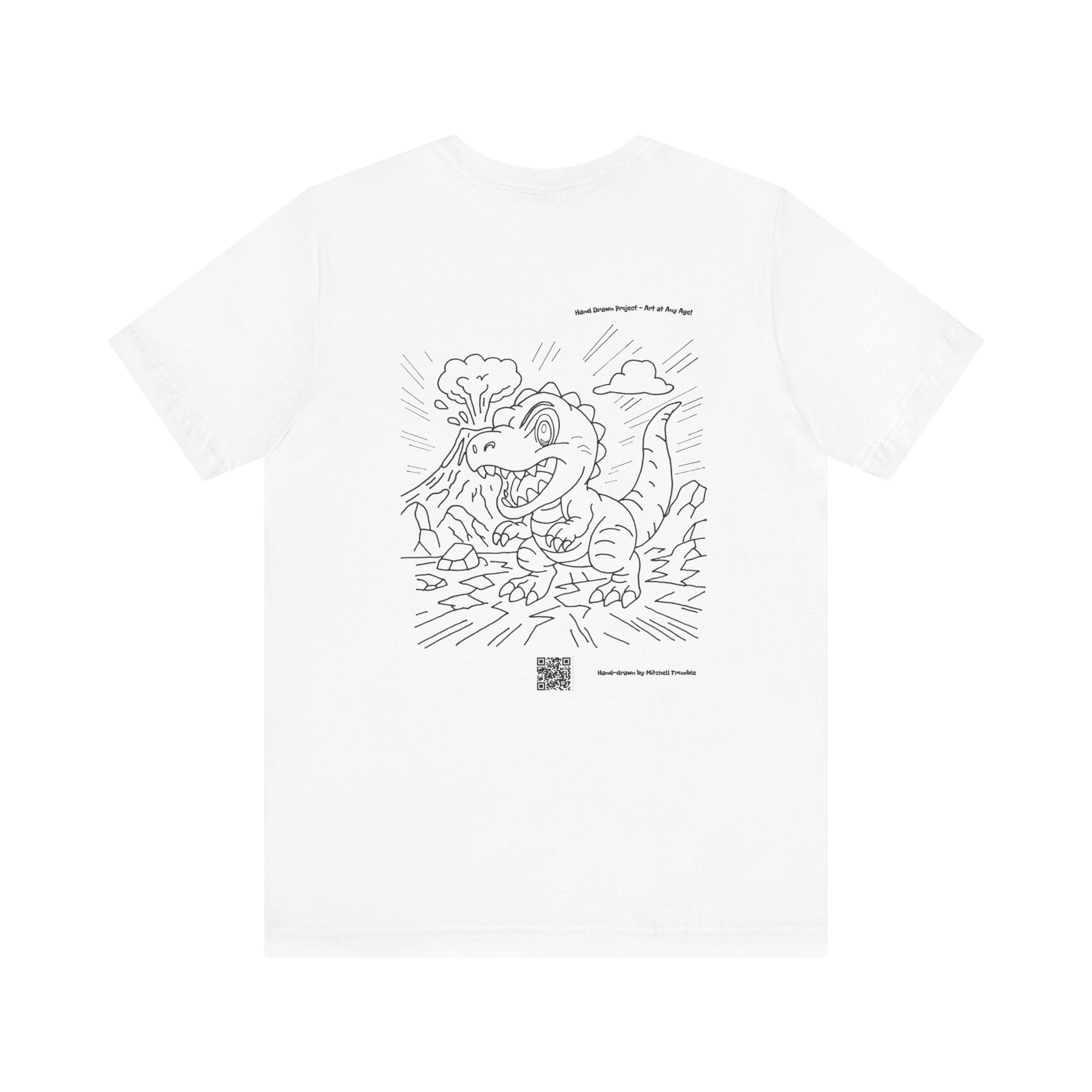T-Rex T-Shirt – Hand-Drawn Dinosaur Design by Mitchell Trumble | Unisex Bella+Canvas 3001