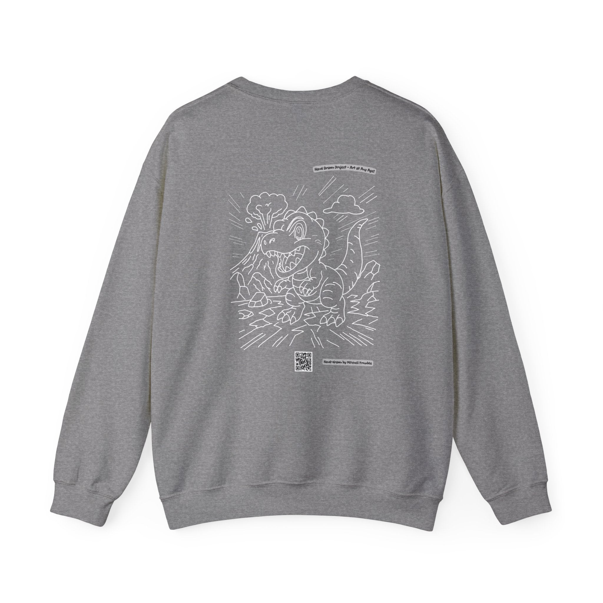T-Rex Crewneck Sweatshirt – Unisex | Fun Dinosaur Gift for Kids & Adults, Cozy Fall & Halloween Wear