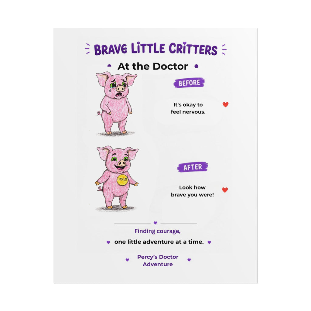 Percy's Doctor Adventure Encouragement Poster | Brave Little Critters |