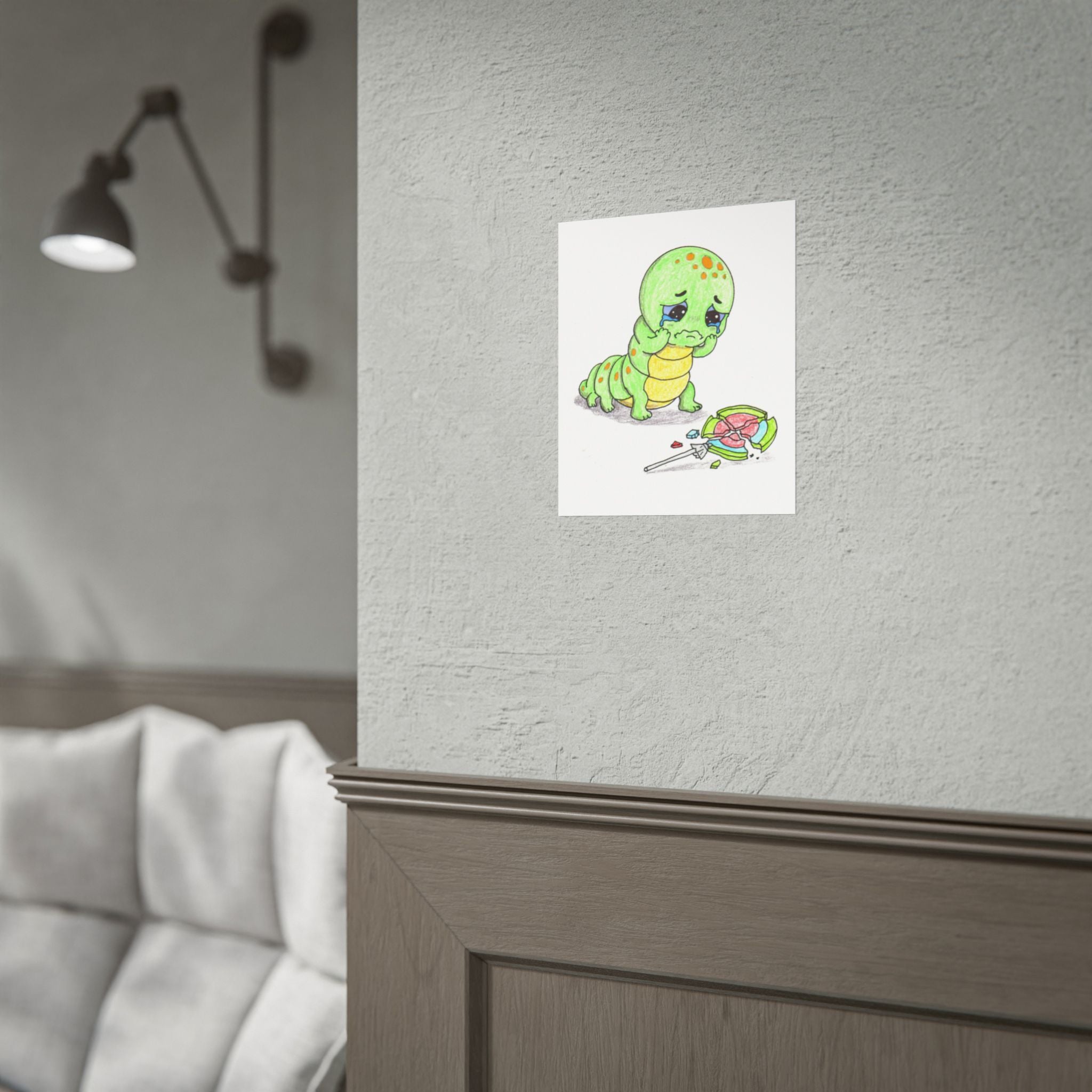 Cute Inchworm Art Print | Lost & Found Critter Wall Art