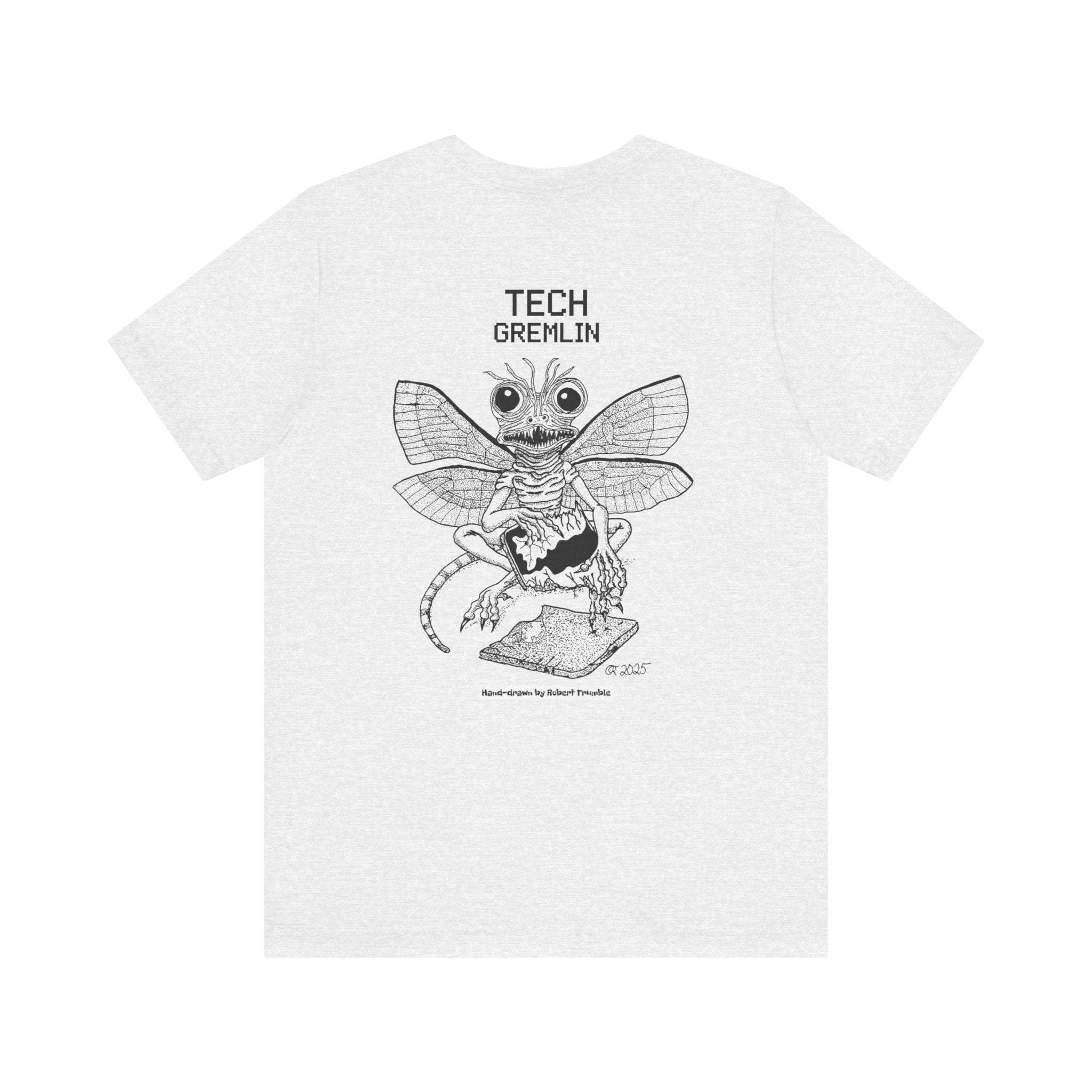 Tech Gremlin Logo Tee – Mischievous Creature Shirt | Hand-Drawn