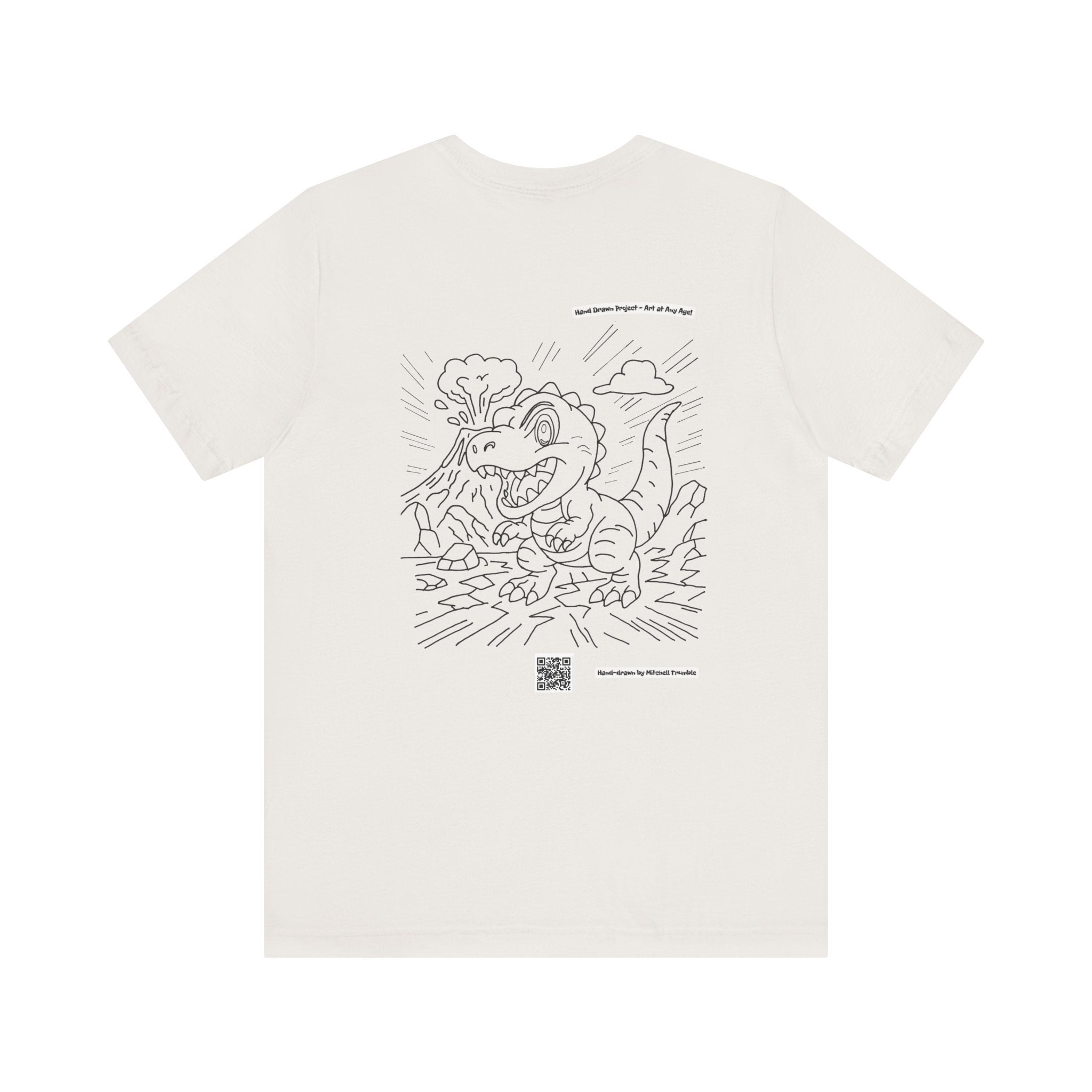 T-Rex T-Shirt – Hand-Drawn Dinosaur Design by Mitchell Trumble | Unisex Bella+Canvas 3001