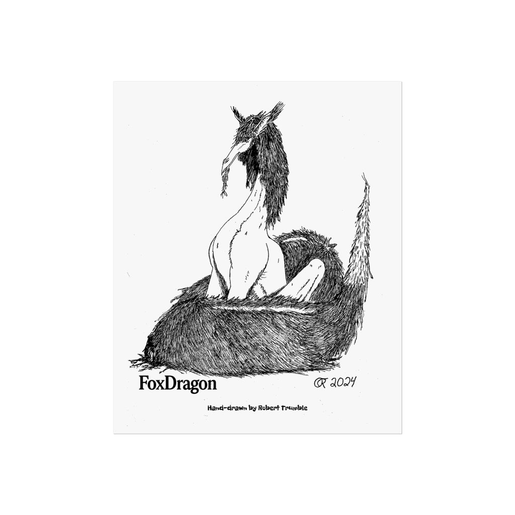 FoxDragon Mythical Wall Art Poster