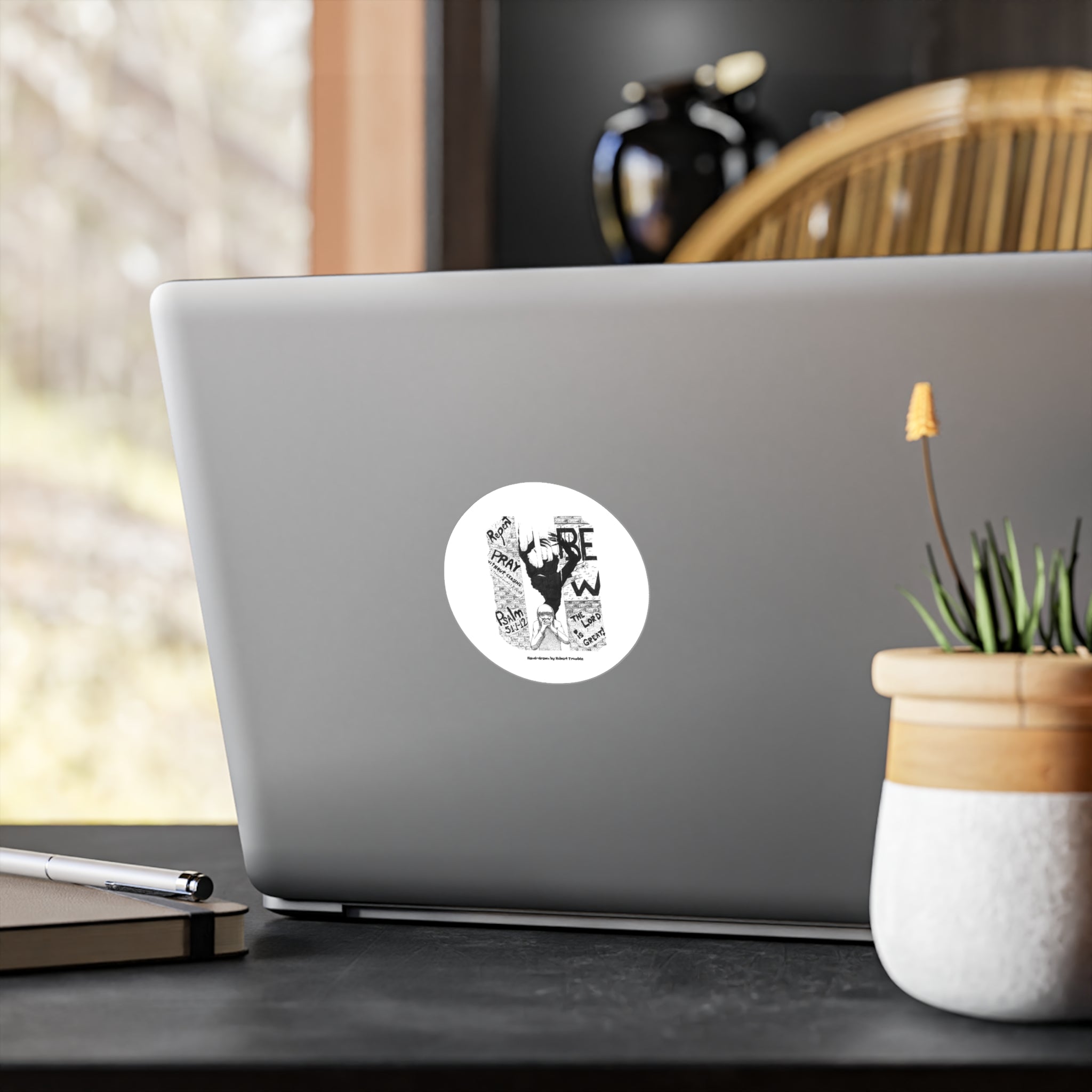 Pray — Spiritual Reflection Kiss-Cut Sticker