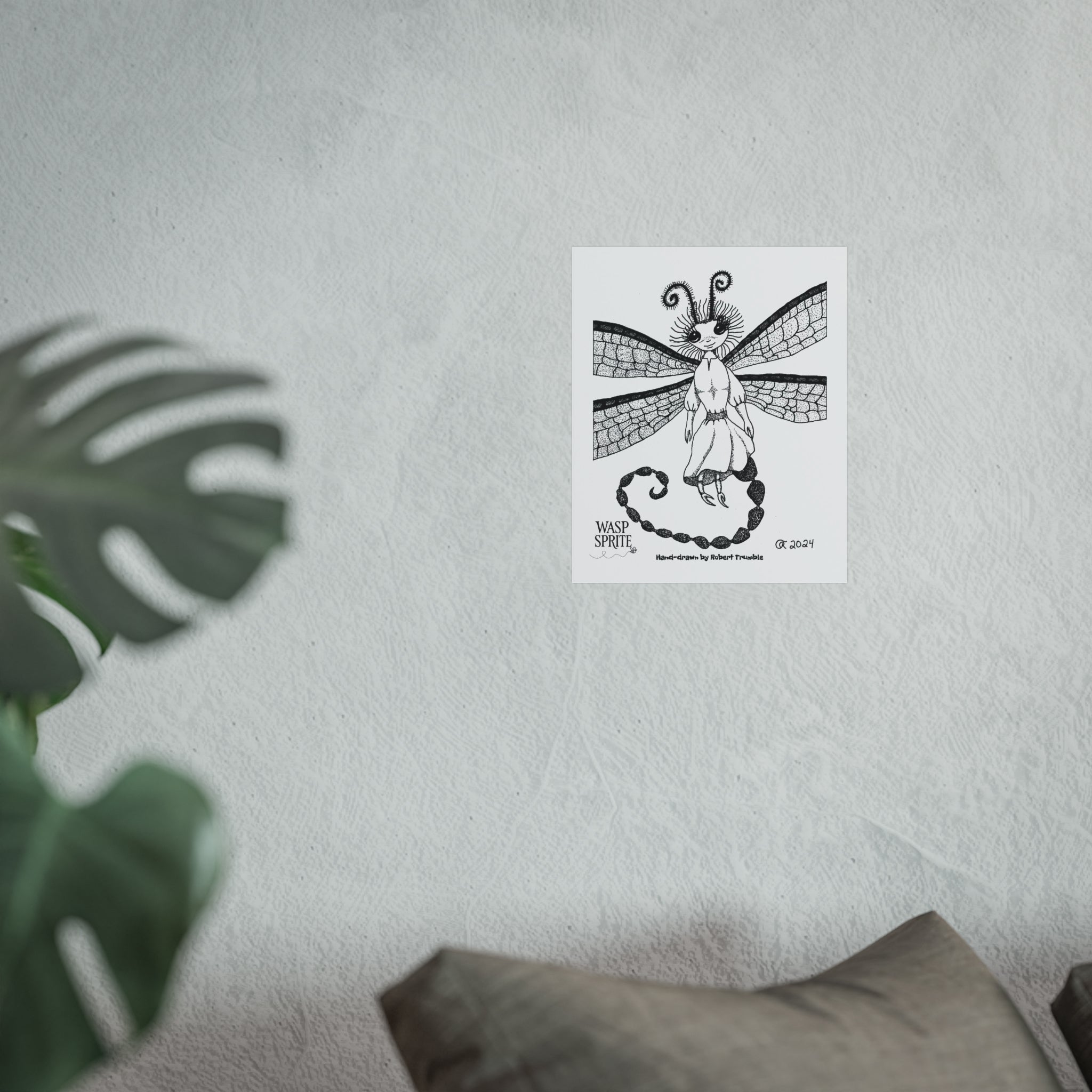Wasp Sprite – Mystical Insect Folk Wall Art