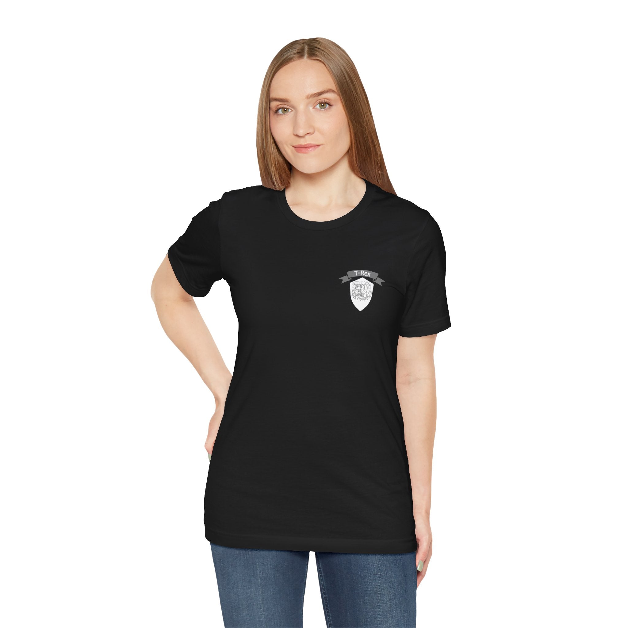 T-Rex T-Shirt – Hand-Drawn Dinosaur Design by Mitchell Trumble | Unisex Bella+Canvas 3001