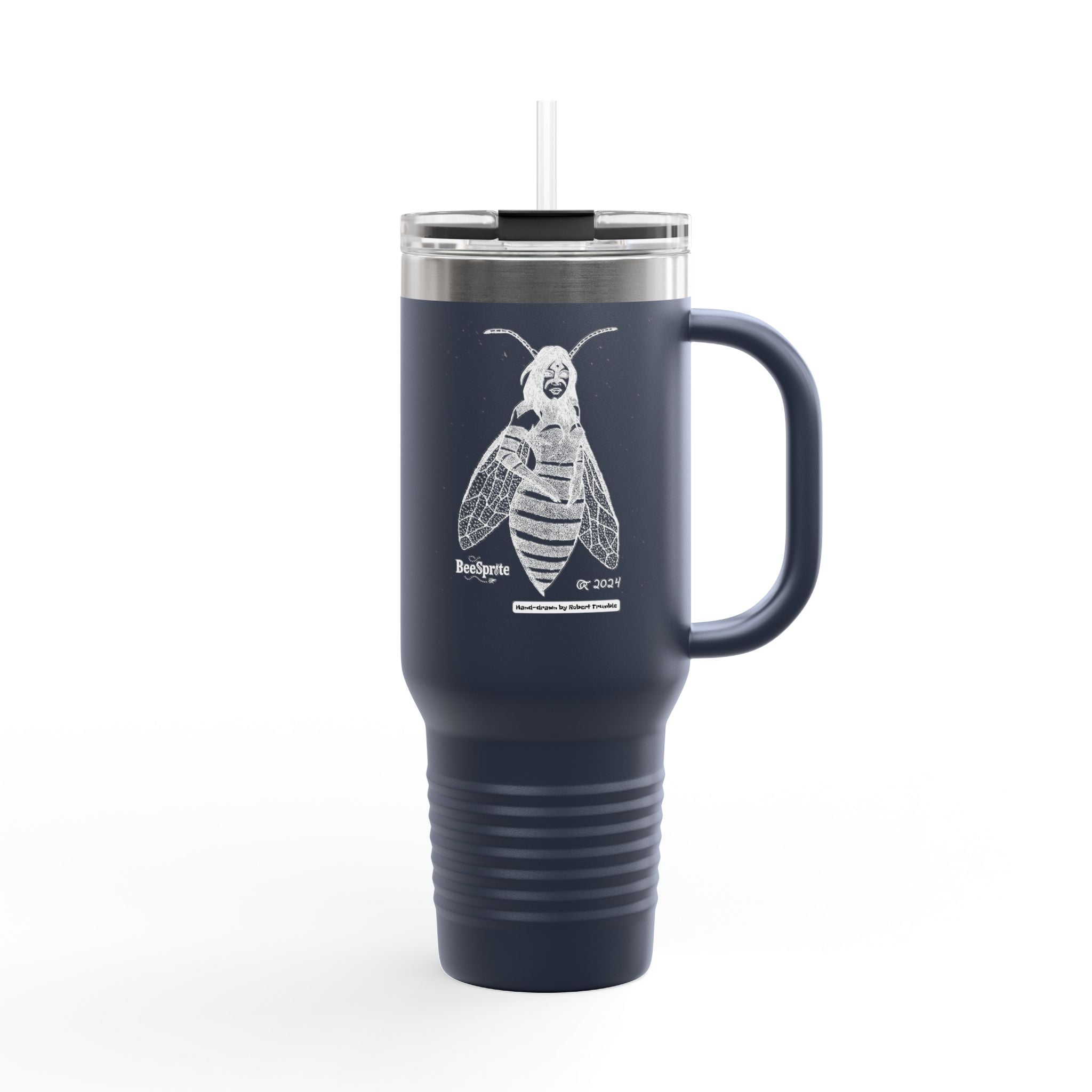 Bee Sprite – Travel Mug | Hand-Drawn Fantasy Art by Robert Trumble