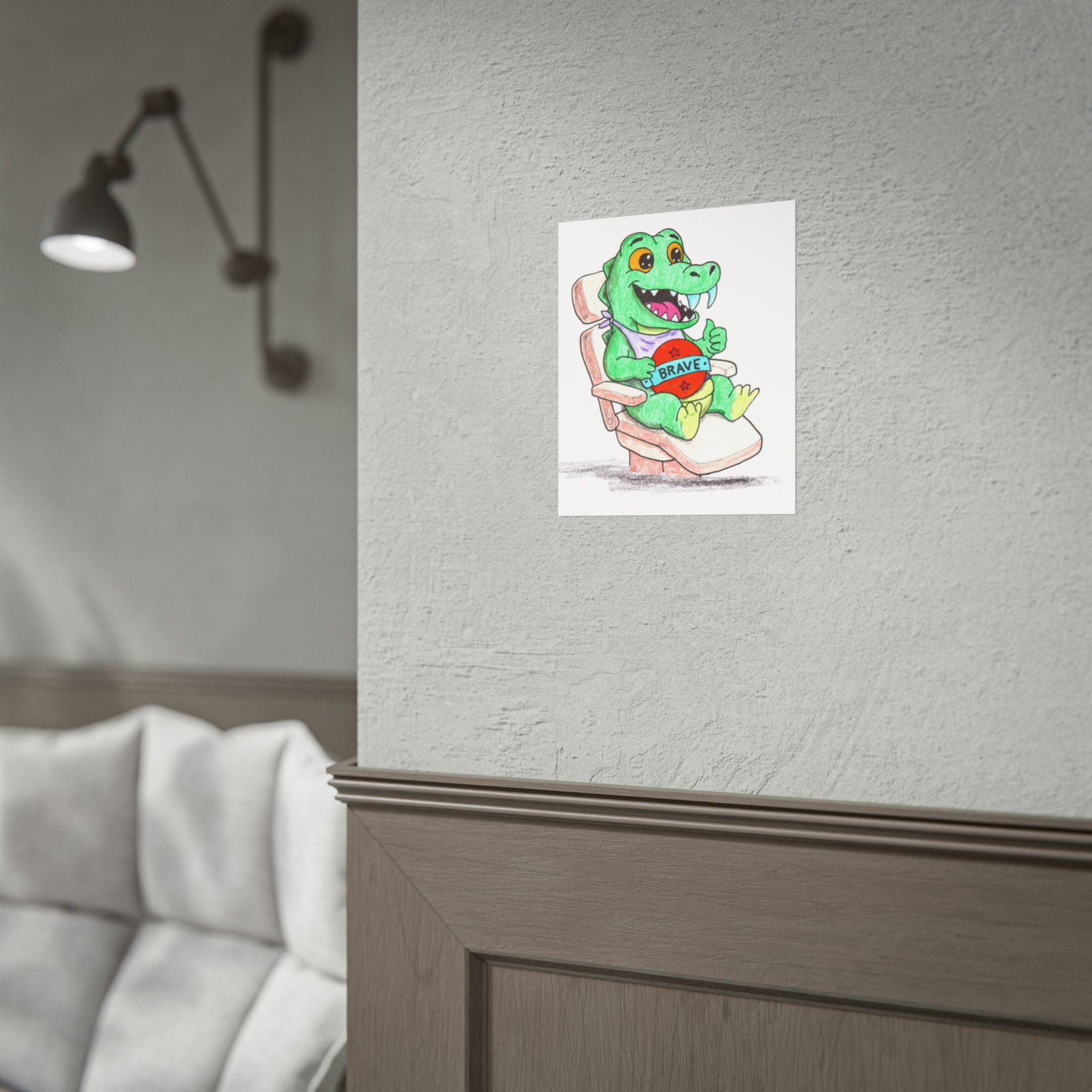 Amy at the Dentist Print | Brave Little Critters Wall Art