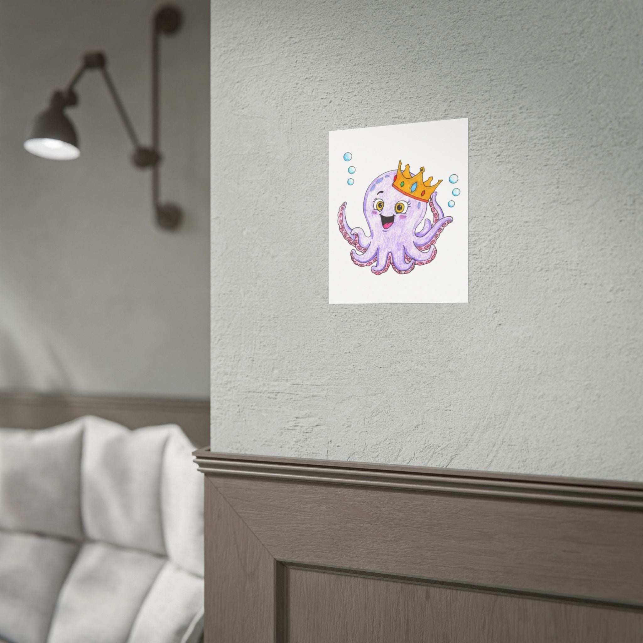 Happy Octopus Got Her Crown Back | Lost & Found Critters Octopus Print