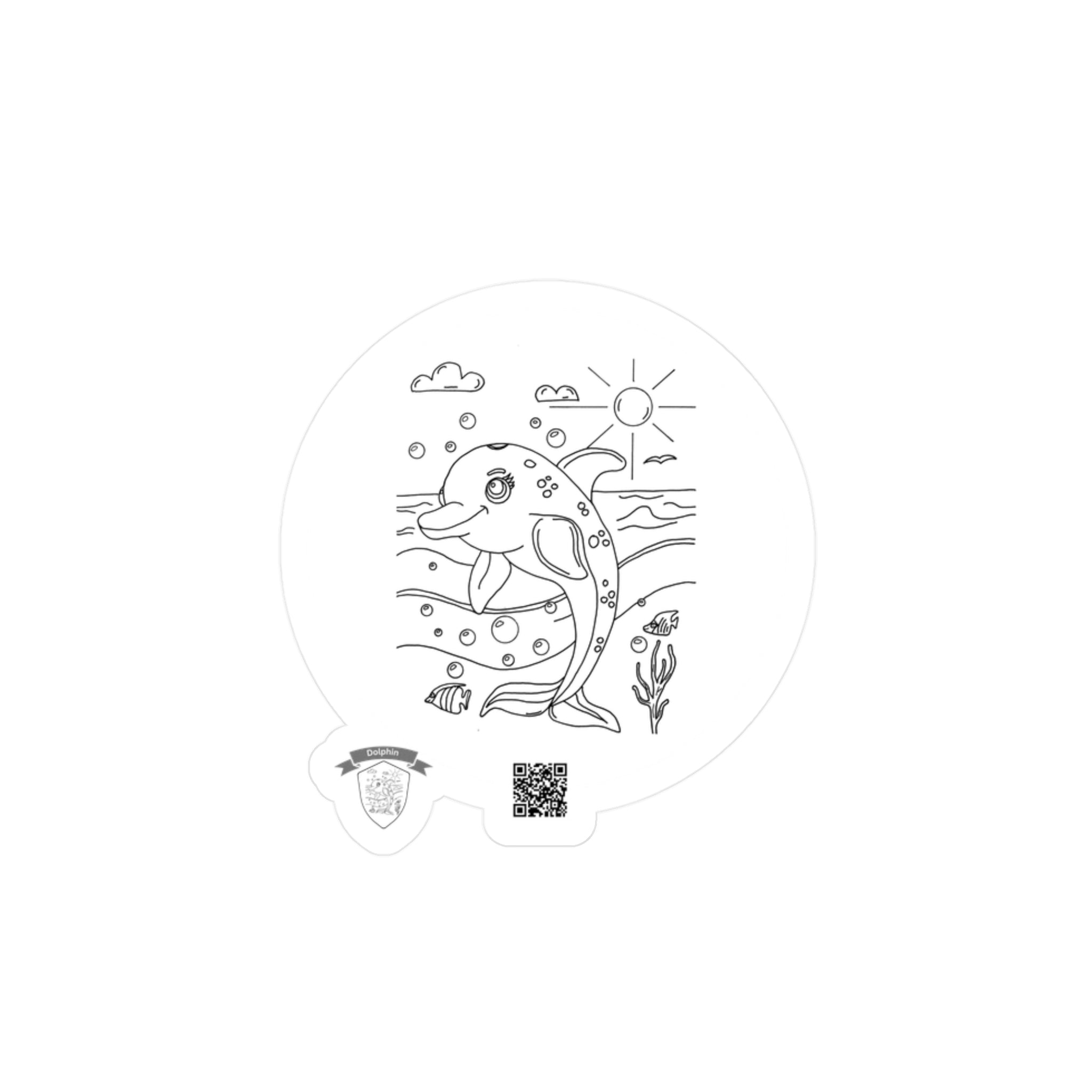 Dolphin Splash Squad Sticker – Hand-Drawn Kiss Cut Ocean Art