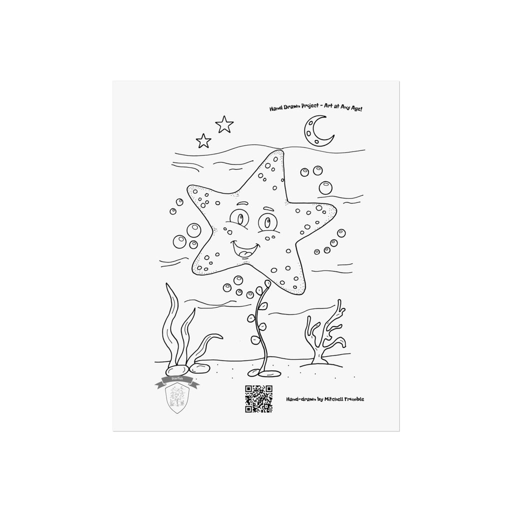 Lovable Starfish Wall Art Poster 🌟🖼️ – Bold Ocean Energy