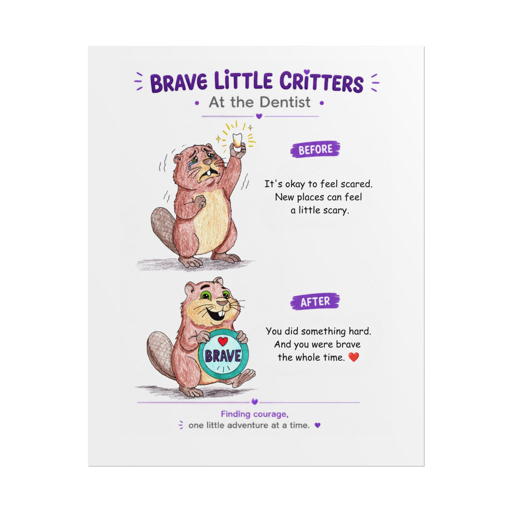 First Dentist Visit Encouragement Poster | Brave Little Critters
