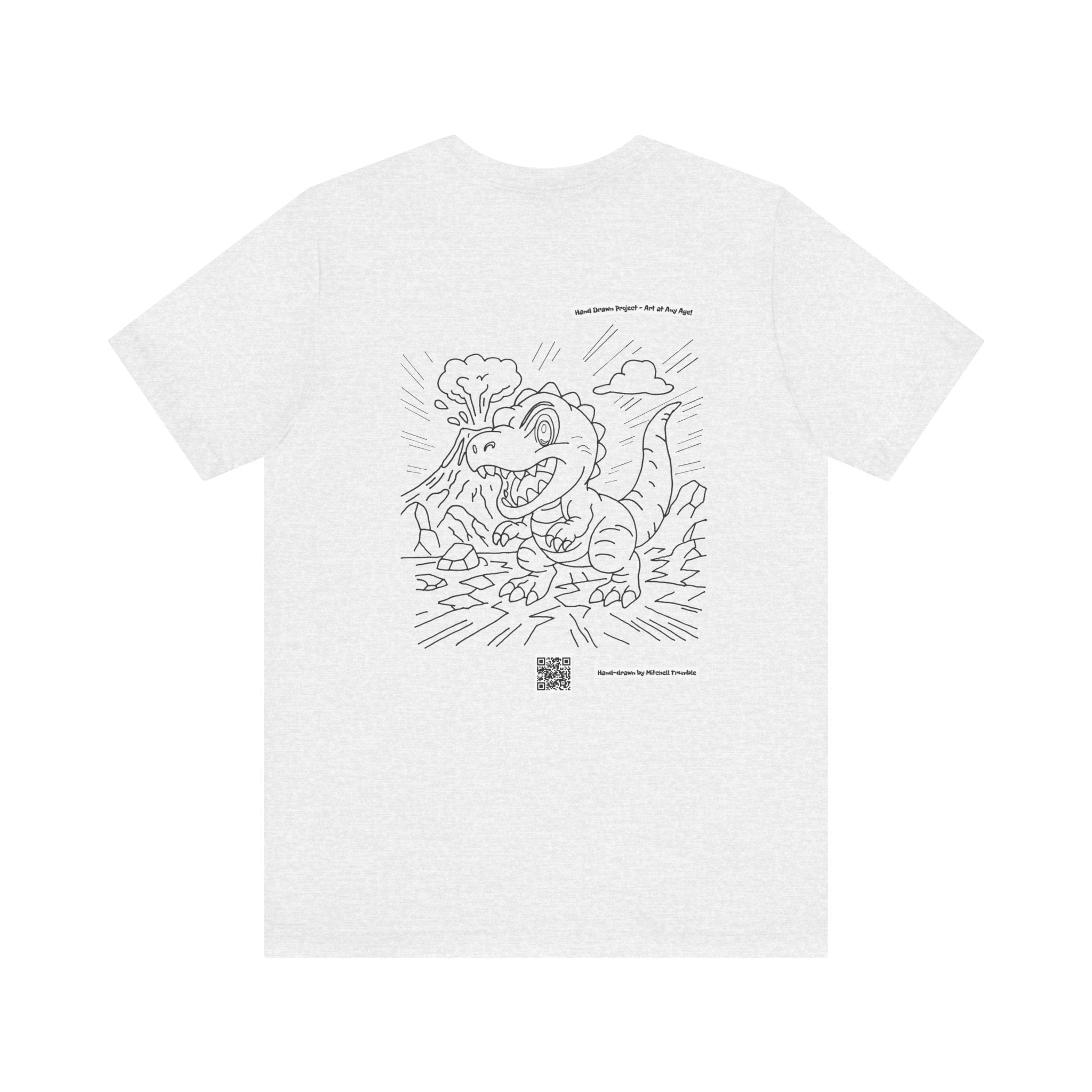 T-Rex T-Shirt – Hand-Drawn Dinosaur Design by Mitchell Trumble | Unisex Bella+Canvas 3001