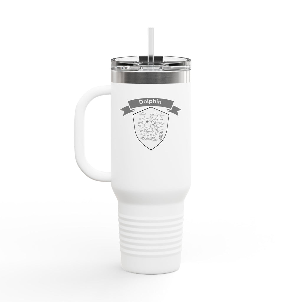 Dolphin Splash Squad Travel Mug – Hand-Drawn Dolphin Art
