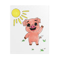 Penny Found Her Sunshine , Hand Drawn Farm Animal Wall Art,  Whimsical Country Illustration