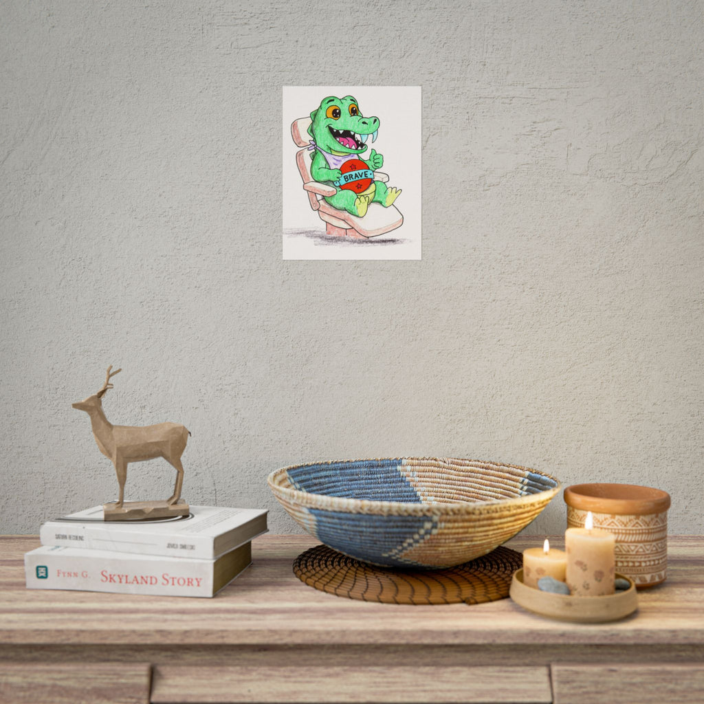 Amy at the Dentist Print | Brave Little Critters Wall Art