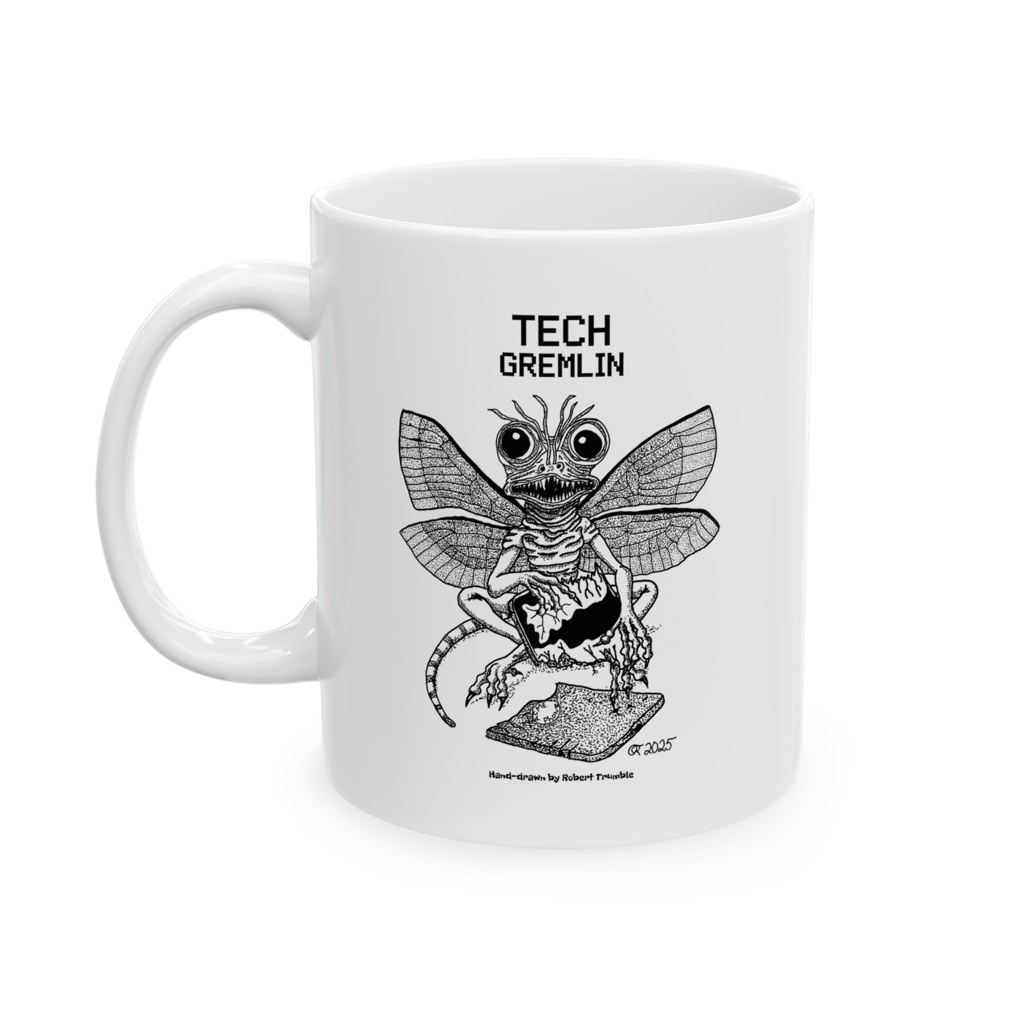 Tech Gremlin Mug – Digital Mischief by Robert Trumble