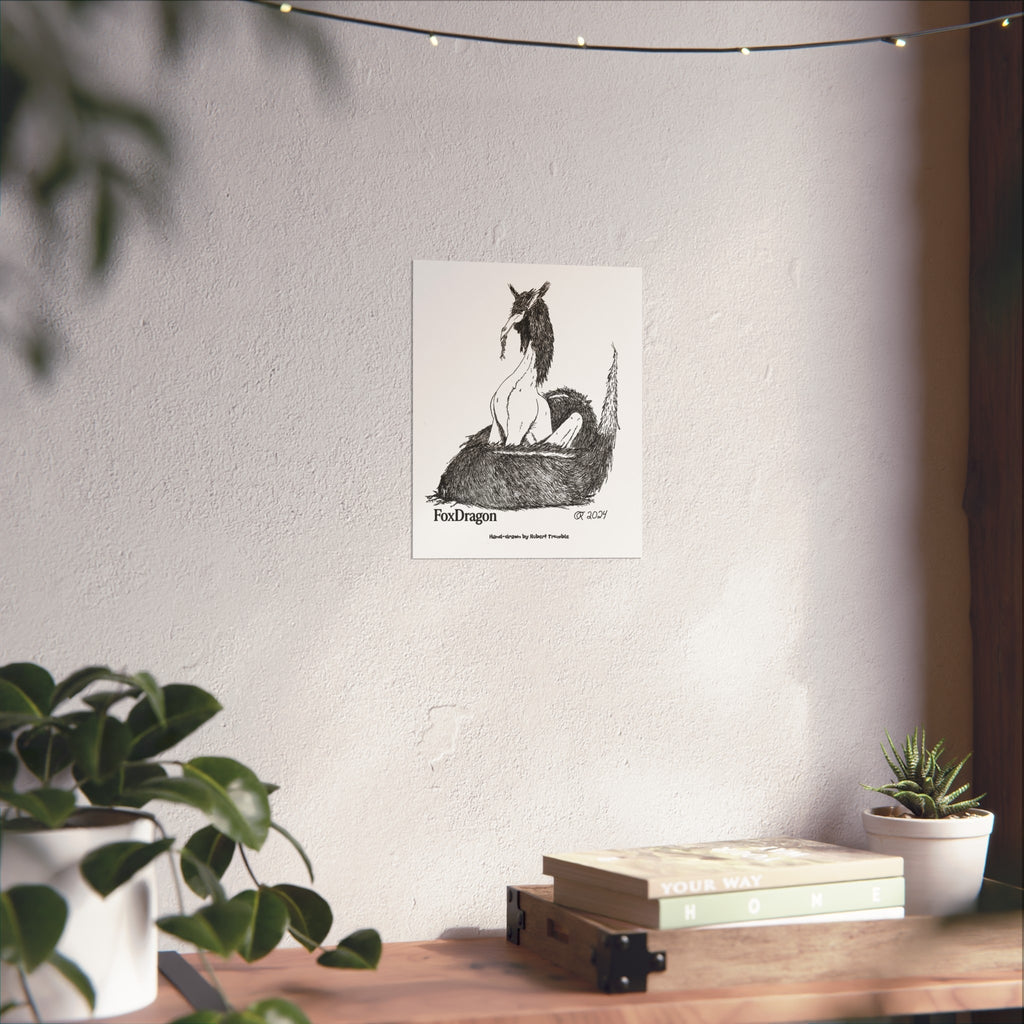 FoxDragon Mythical Wall Art Poster