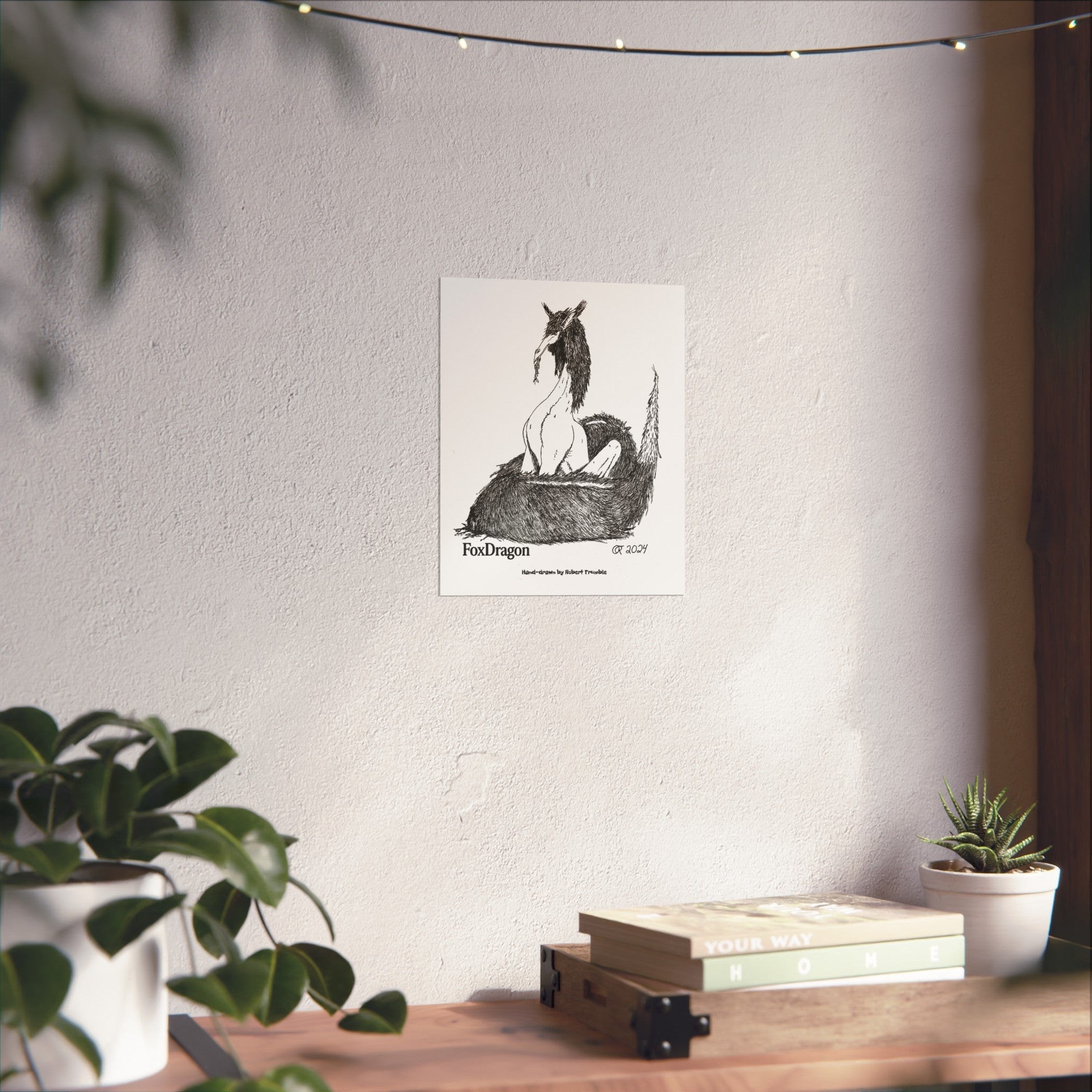 FoxDragon Mythical Wall Art Poster