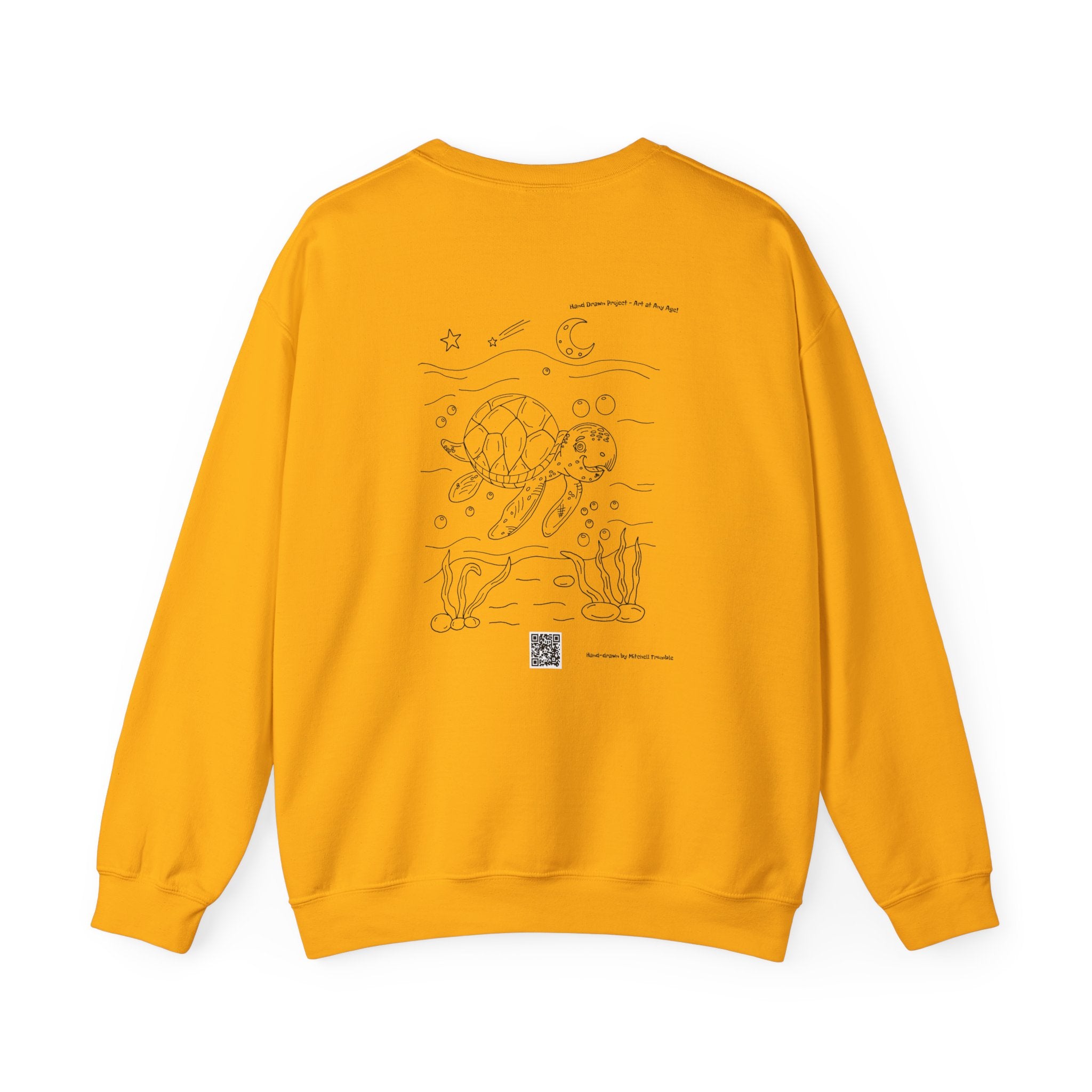 Smiling Sea Turtle Cozy Sweatshirt – Ocean Critter Art