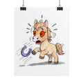 Horse Lost Her Horseshoe Art Print | Hand Drawn Horse Wall Decor