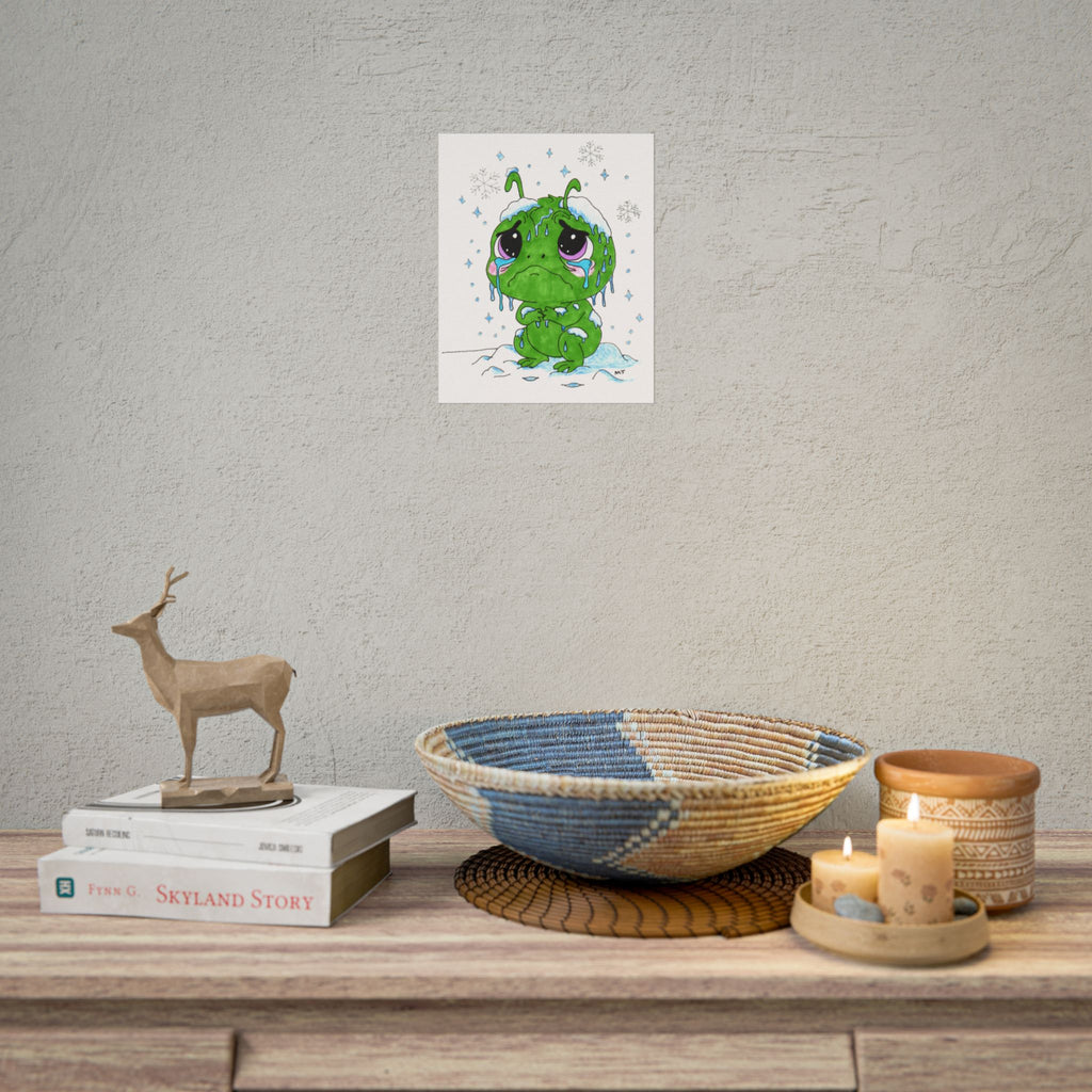 Bob the Snow Bug Wall Art | Sad Cute Bug Print