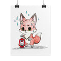 Lost Her Fire Fox Art Print | Hand Drawn Woodland Fox Wall Art | Lost & Found Critters