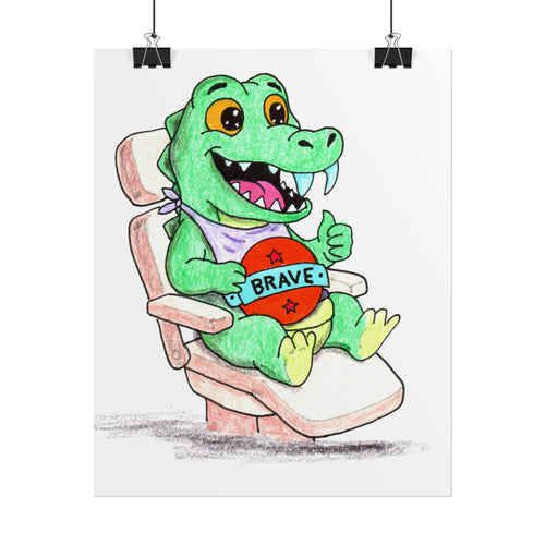 Amy at the Dentist Print | Brave Little Critters Wall Art