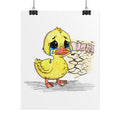 Duck Lost Her Pond Print, Sad Duck Wall Art, Hand Drawn Duck Print