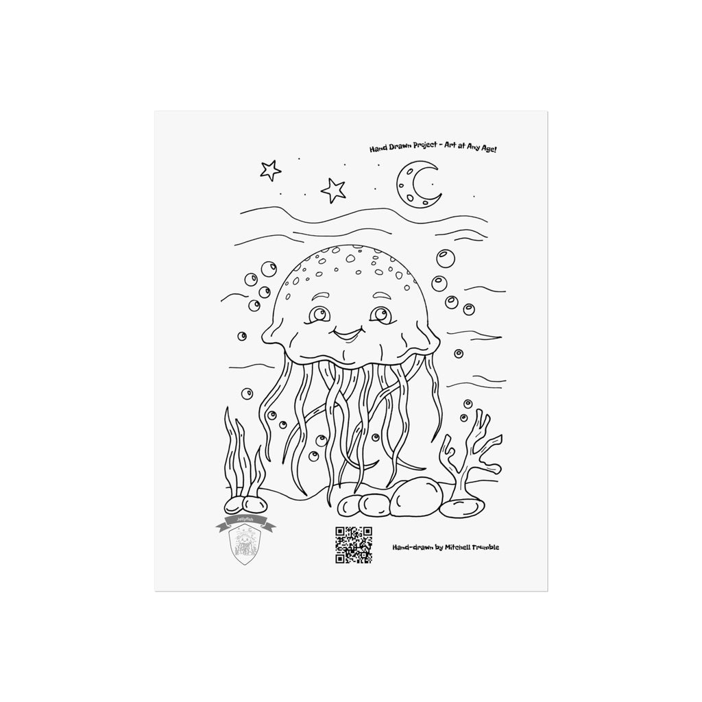 Smiling Jellyfish – Ocean Critter Wall Art Poster