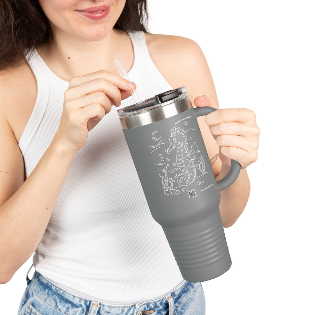 Adorable Seahorse Ocean Adventure Travel Mug