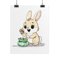 Found Her Marbles Rabbit Art Print | Hand Drawn Bunny Wall Decor