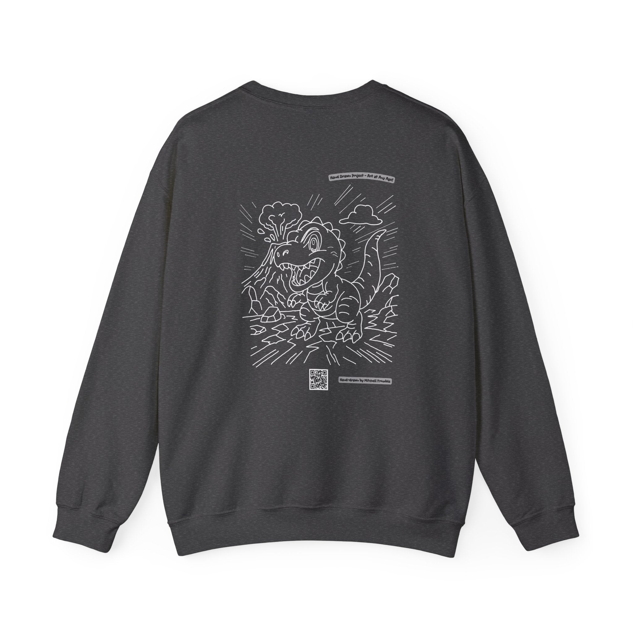 T-Rex Crewneck Sweatshirt – Unisex | Fun Dinosaur Gift for Kids & Adults, Cozy Fall & Halloween Wear