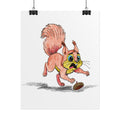 Squirrel Lost Her Acorn Art Print | Cute Woodland Animal Wall Decor
