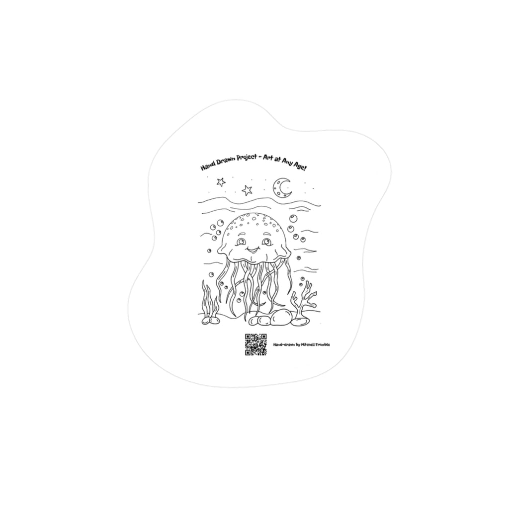 Smiling Jellyfish – Ocean Critter Kiss-Cut Sticker