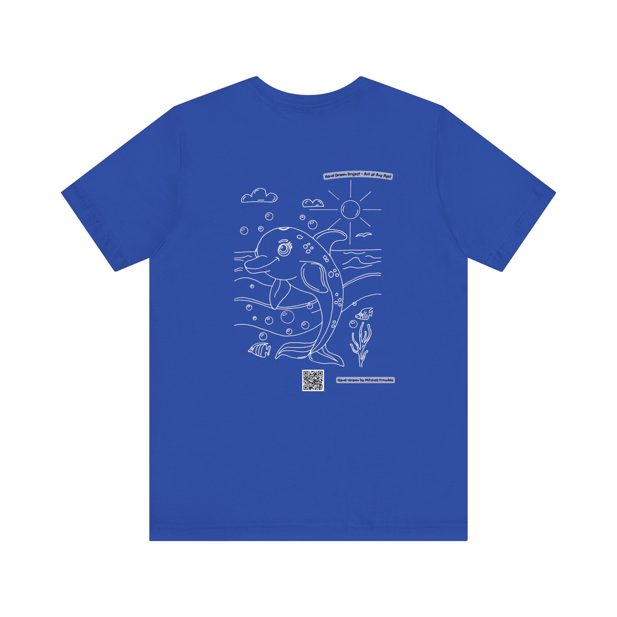 Dolphin Splash Squad Logo T-Shirt – Hand-Drawn Art