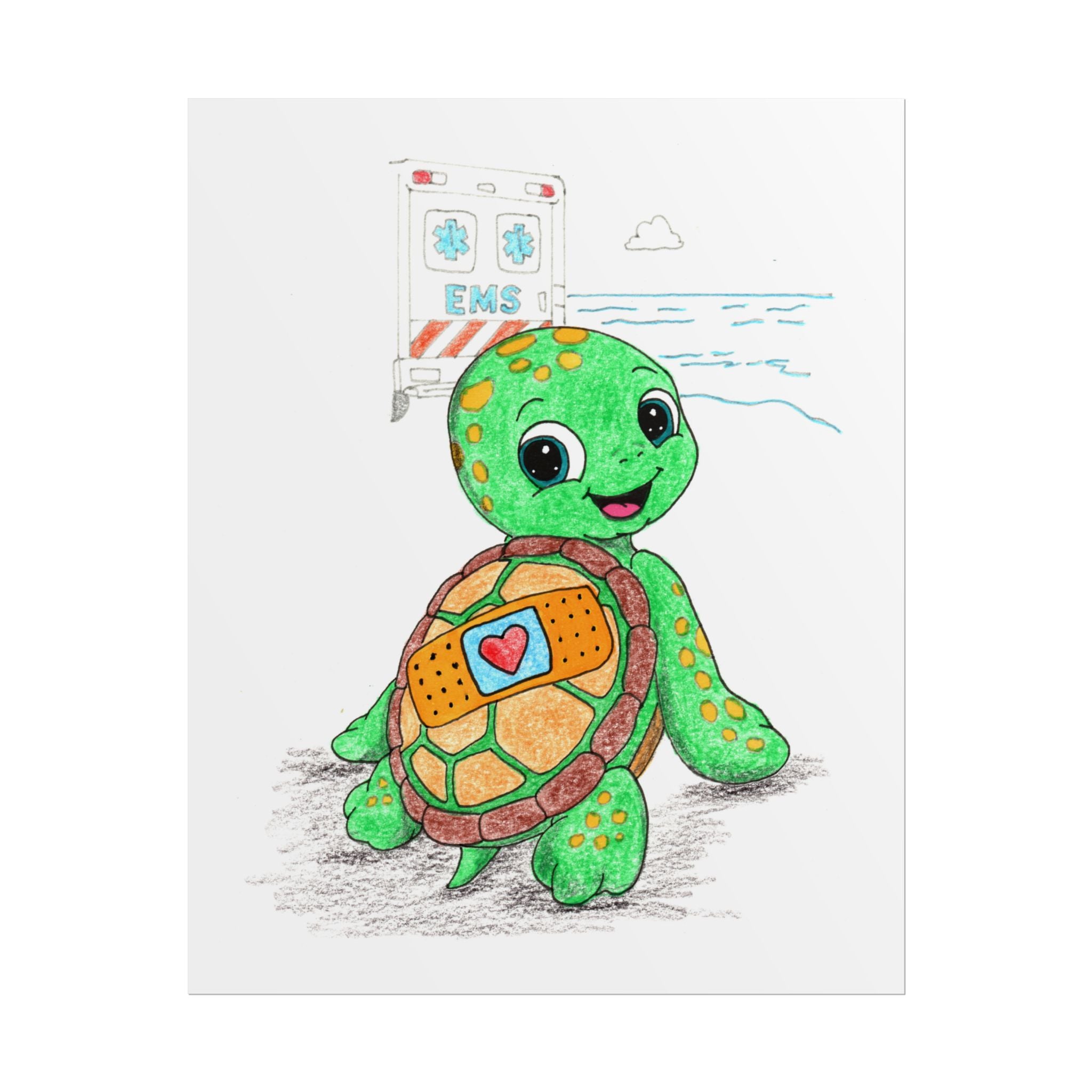Toby Was Brave | Sea Turtle Wall Art | Brave Little Critters