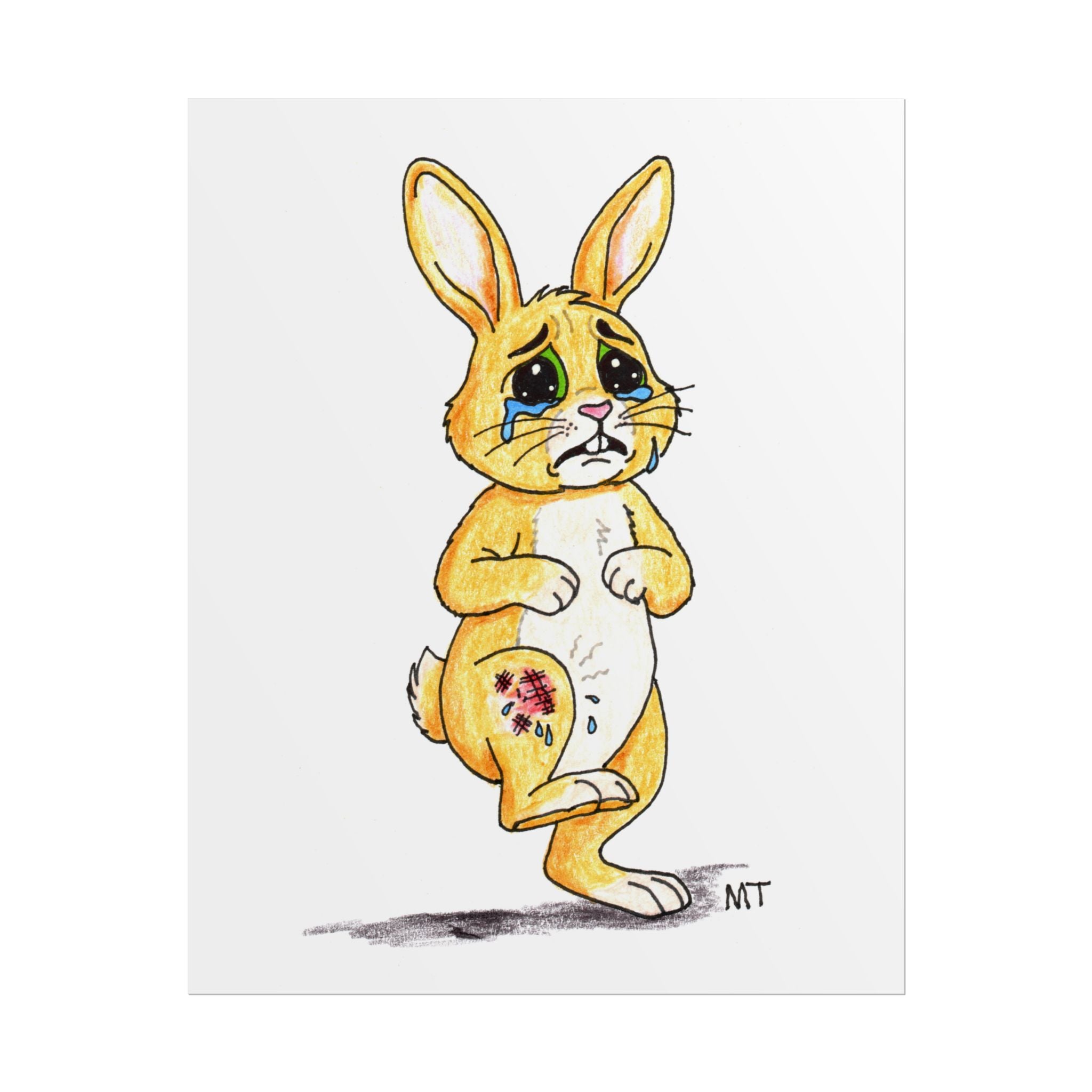 Hurt Knee Rabbit Print | Brave Little Critters