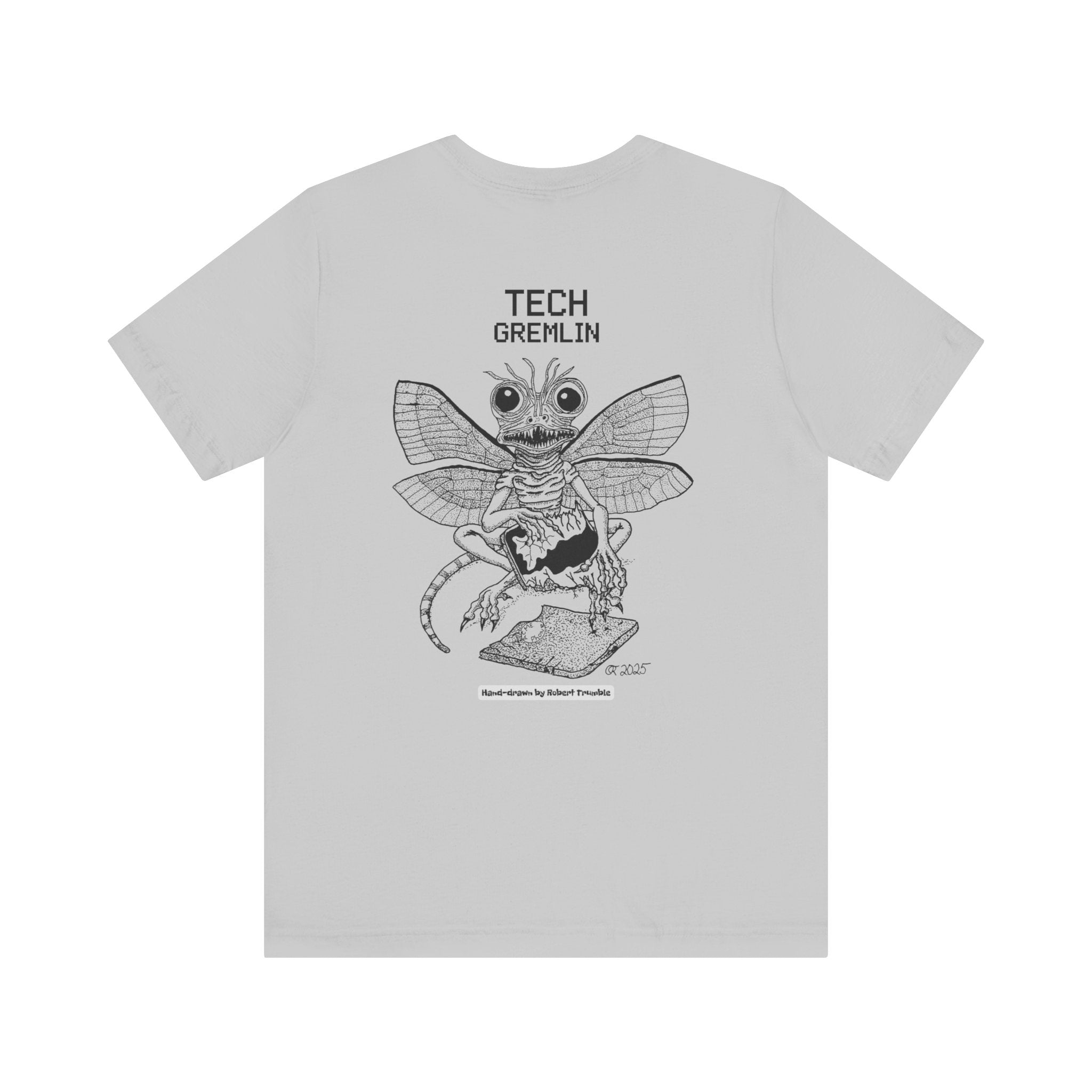 Tech Gremlin Logo Tee – Mischievous Creature Shirt | Hand-Drawn