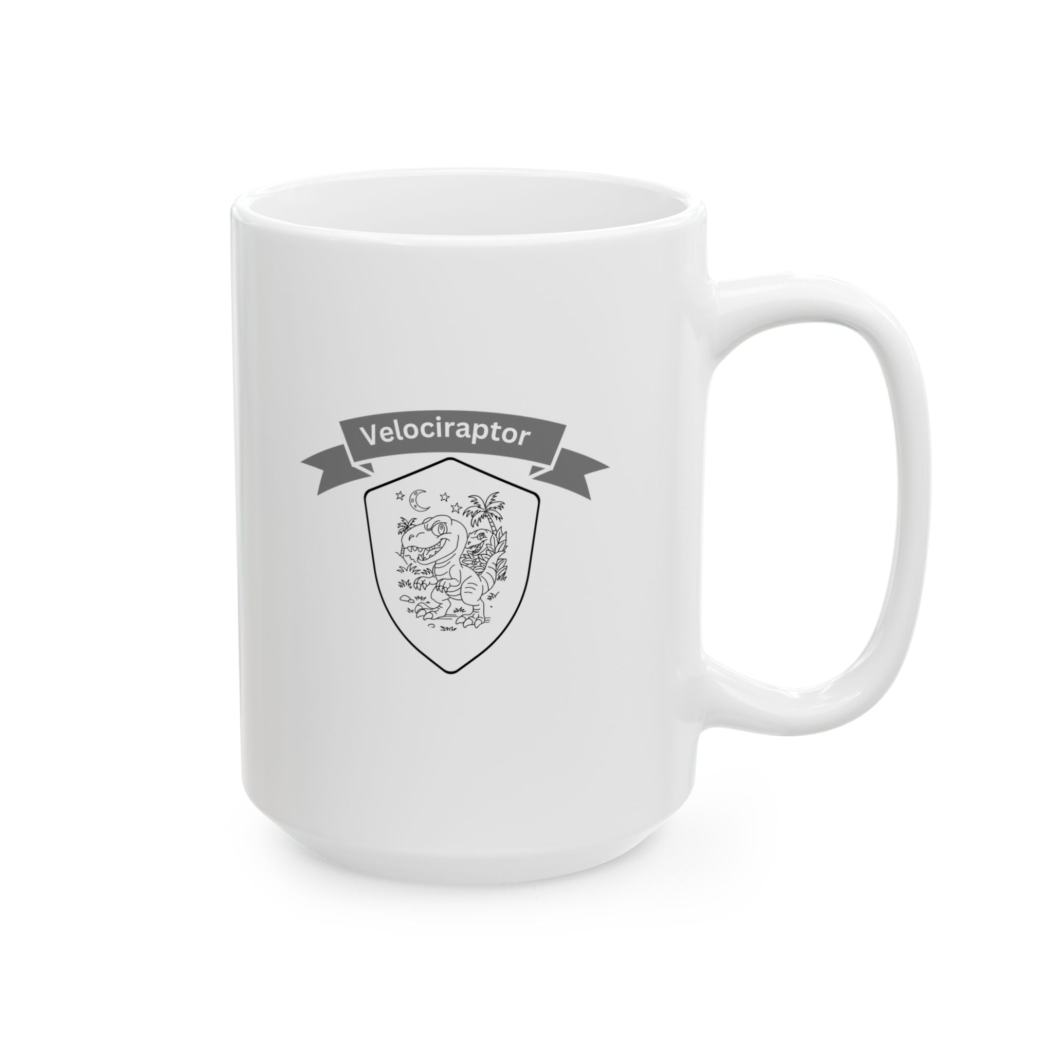 Velociraptor Mug – Hand-Drawn Dinosaur Art by Mitchell Trumble | Fun Gift for Dino Fans, Kids & Coffee Lovers