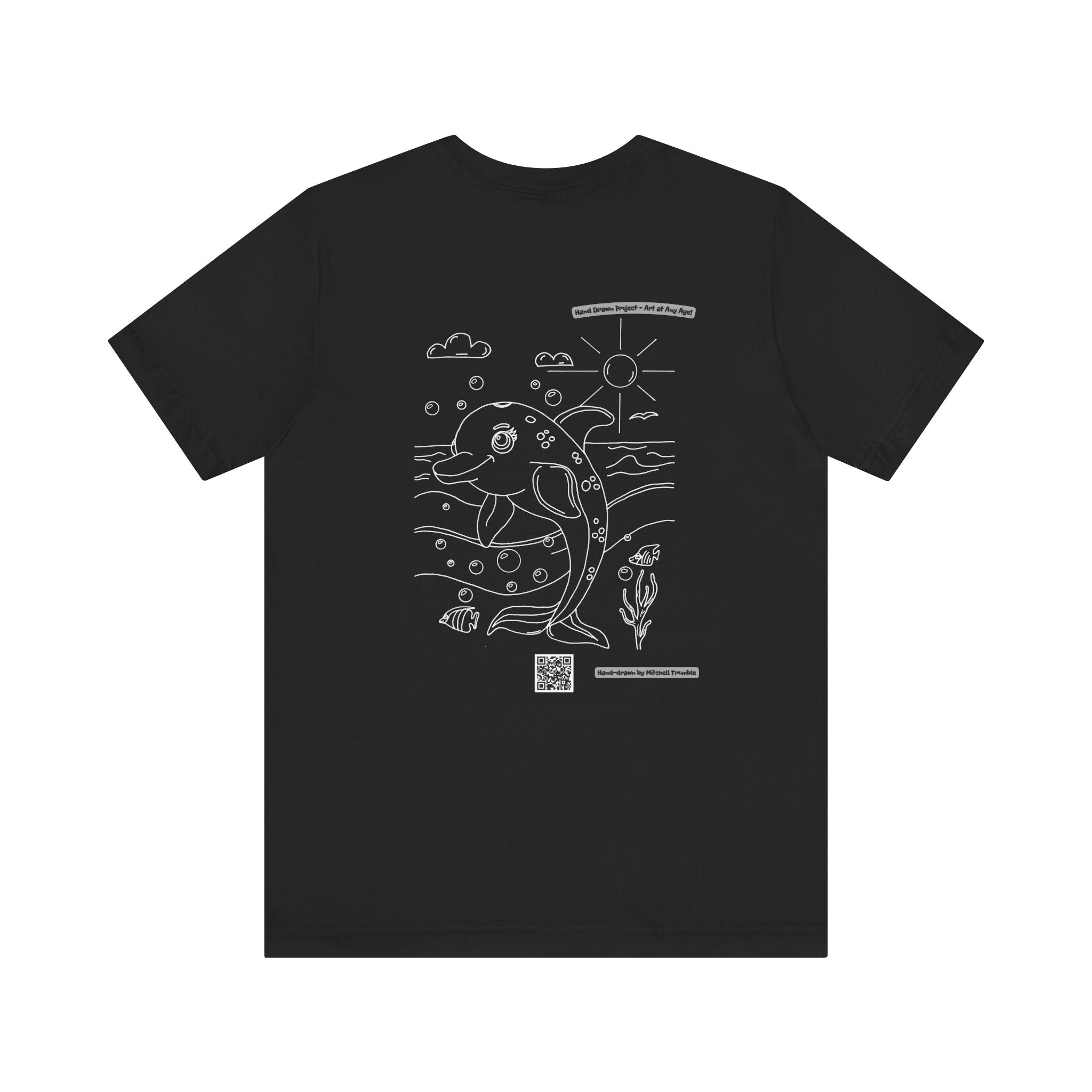 Dolphin Splash Squad Logo T-Shirt – Hand-Drawn Art