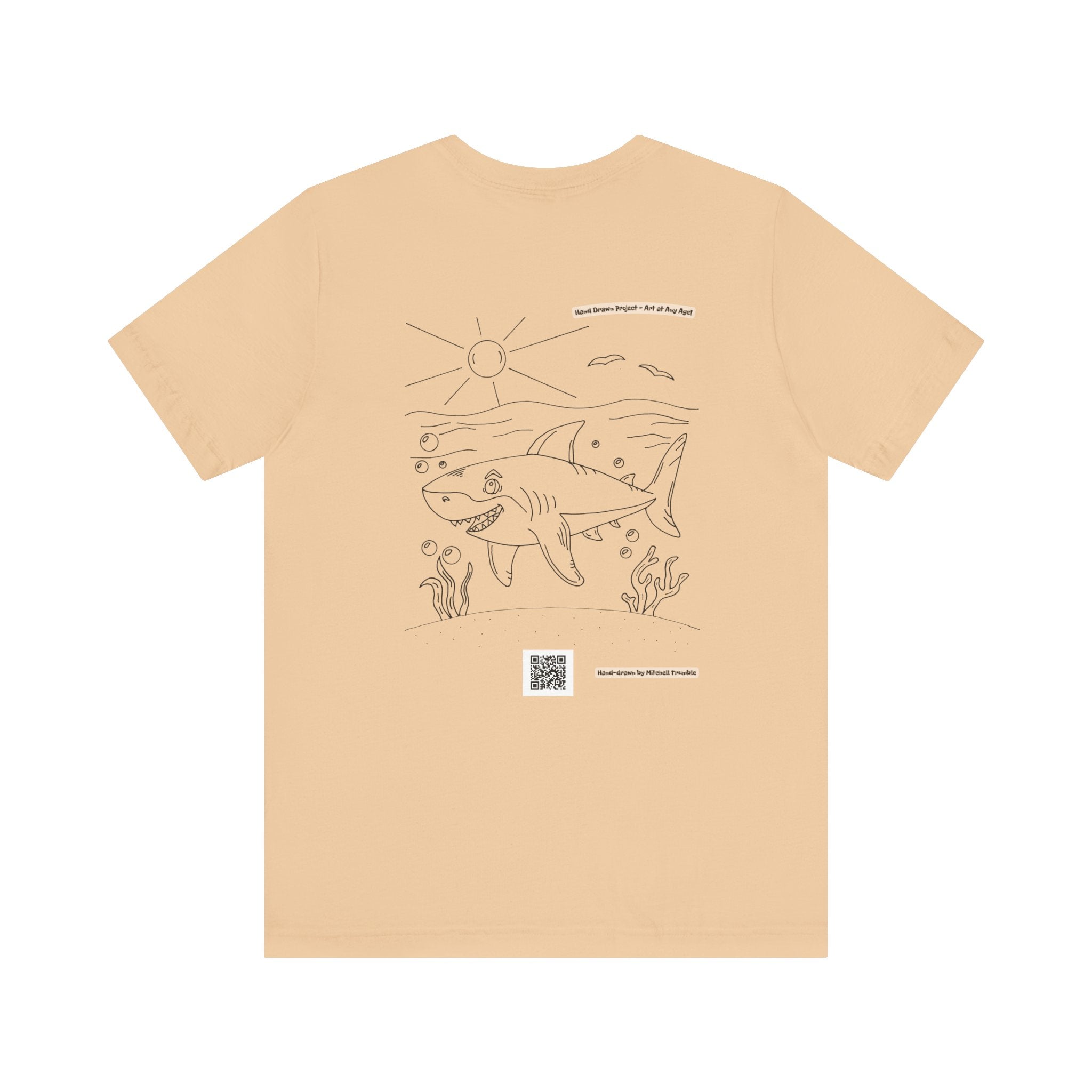 Great White Shark – Hand-Drawn Ocean Critter T-Shirt
