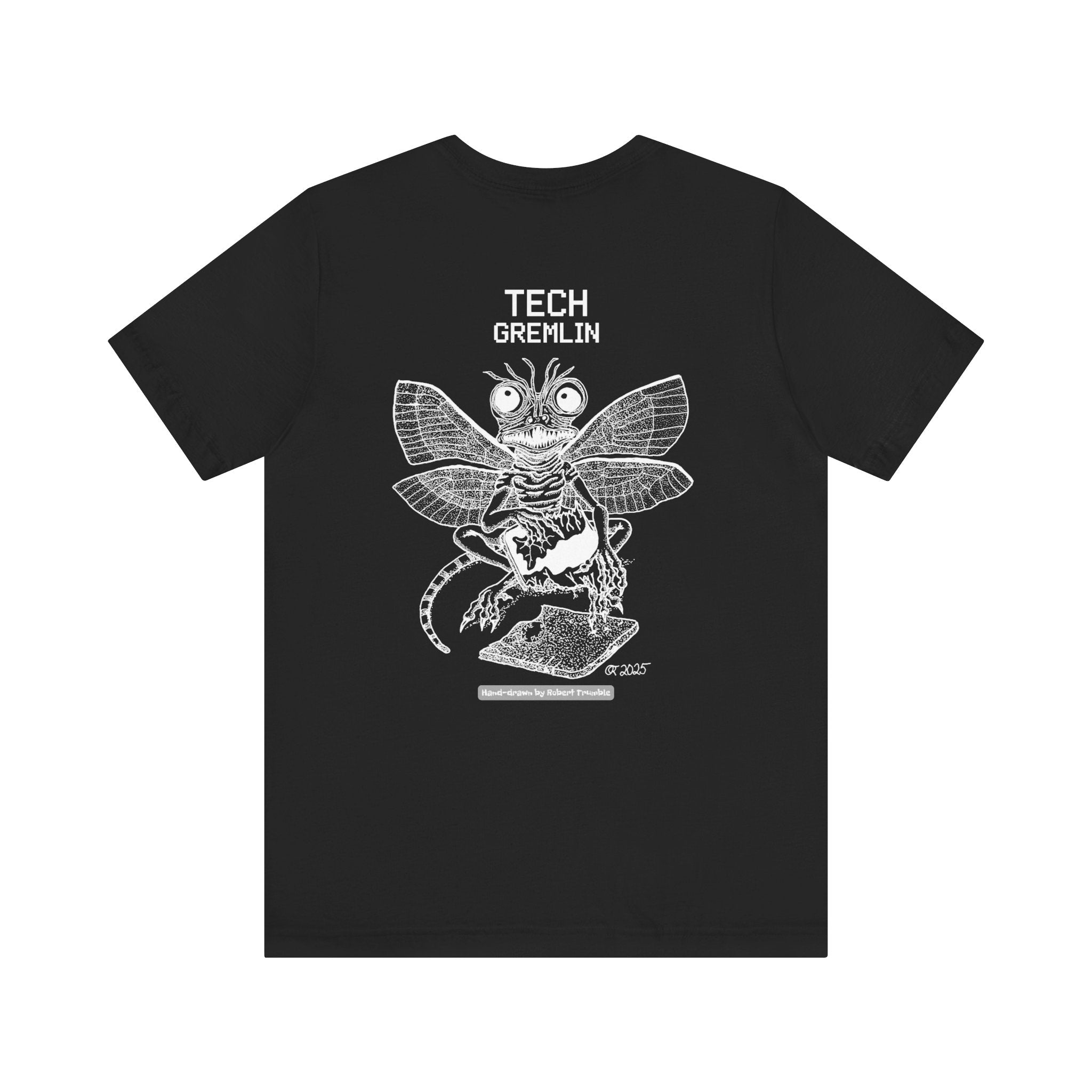 Tech Gremlin Logo Tee – Mischievous Creature Shirt | Hand-Drawn