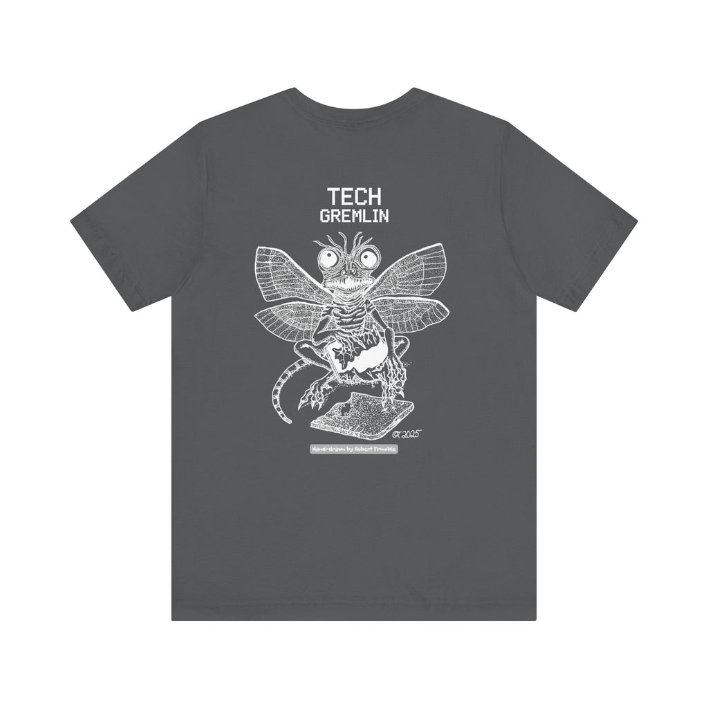 Tech Gremlin Logo Tee – Mischievous Creature Shirt | Hand-Drawn