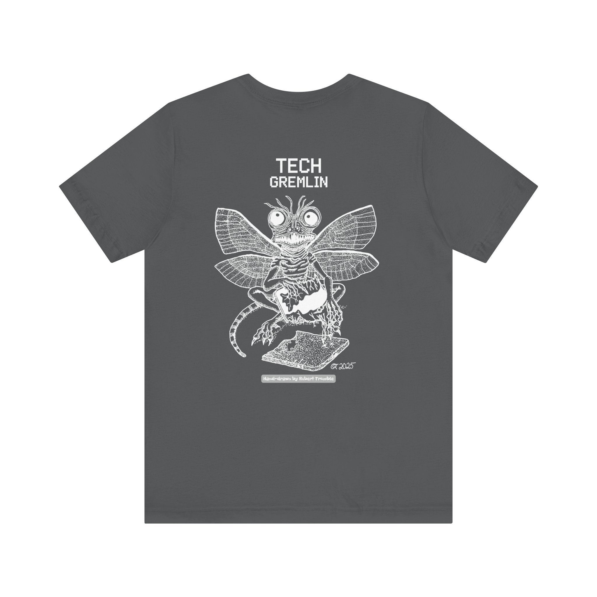 Tech Gremlin Logo Tee – Mischievous Creature Shirt | Hand-Drawn