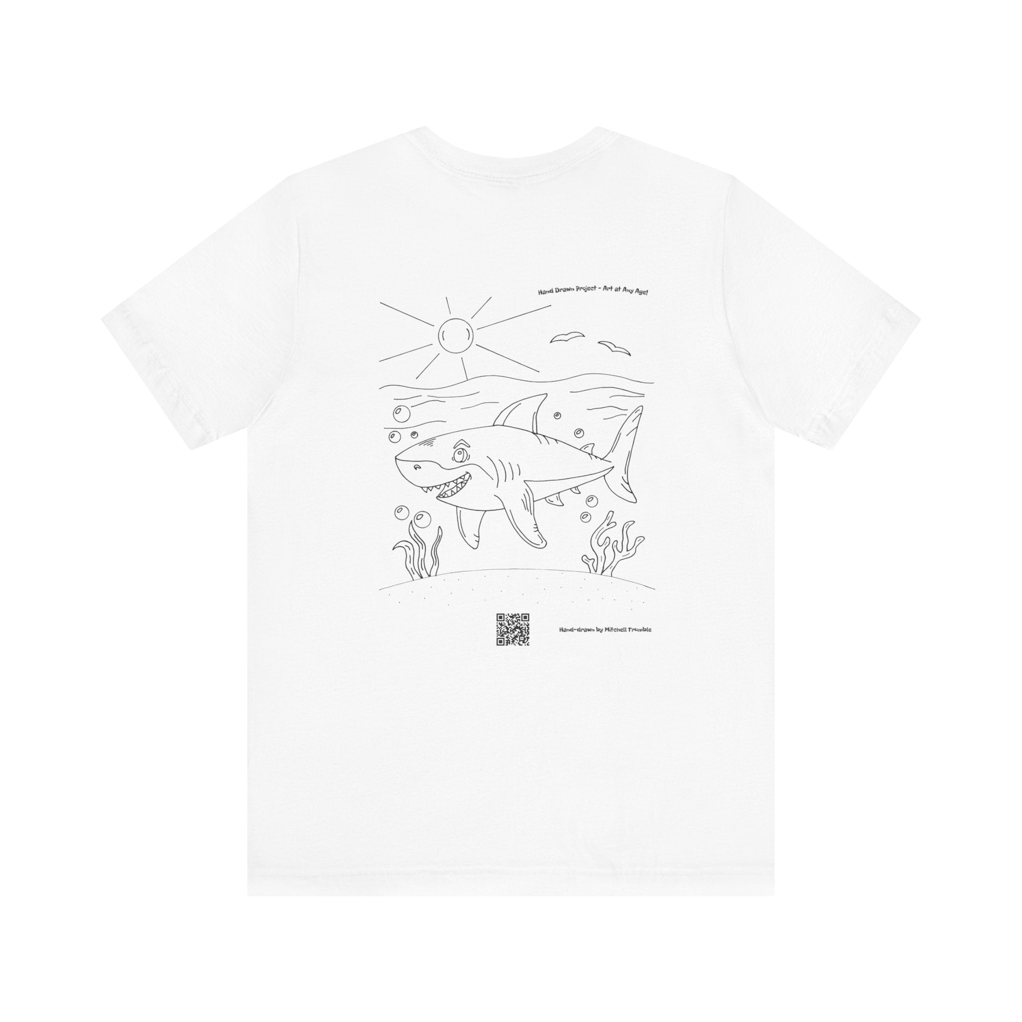 Great White Shark – Hand-Drawn Ocean Critter T-Shirt