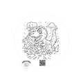 T-Rex Kiss-Cut Vinyl Decal | Fun Hand-Drawn Dinosaur Sticker with QR Code | Great for Laptops, Notebooks, and Gifts
